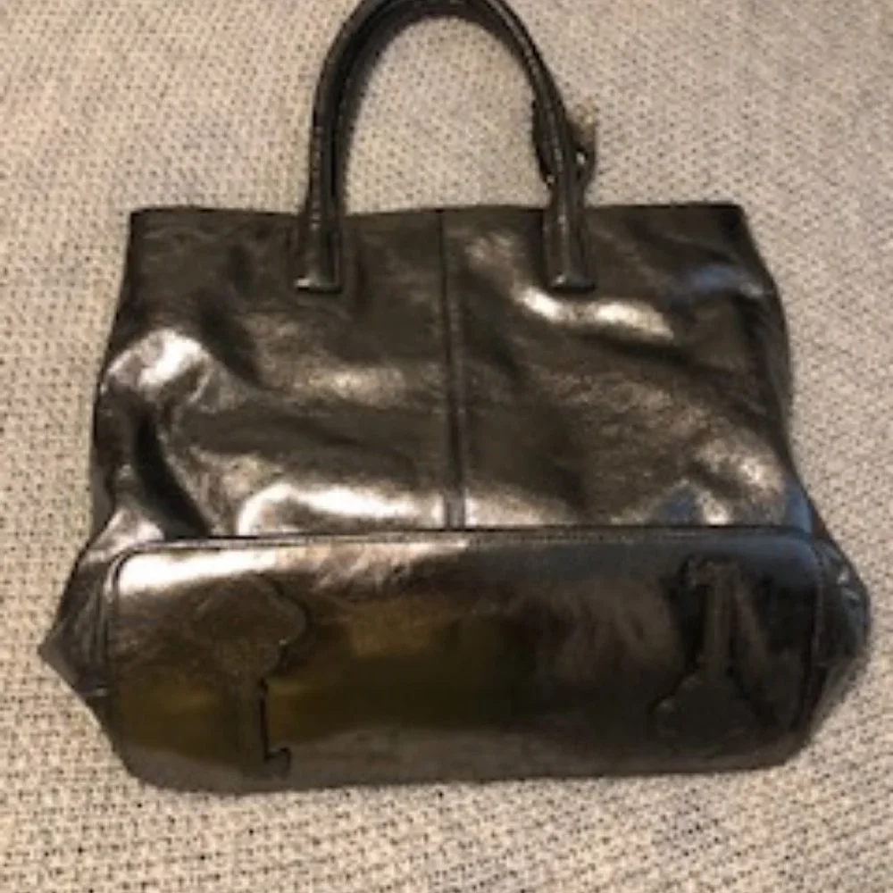 Brighton Black Shiny Leather Tote